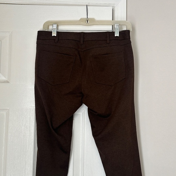 Excellent J. McLaughlin Flat Front 4 Way Stretch Brown Slim Pants Size 4 - Picture 4 of 7